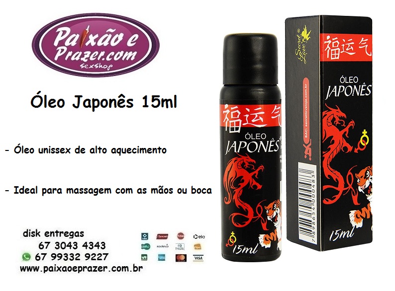 Oleo Japones Hot 15ml Secret Love Géis Paixão E Prazer 0828